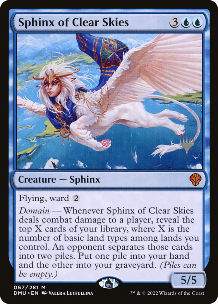 Sphinx of Clear Skies (PPDMU-67P) - Dominaria United Promos (Promo Pack) Foil