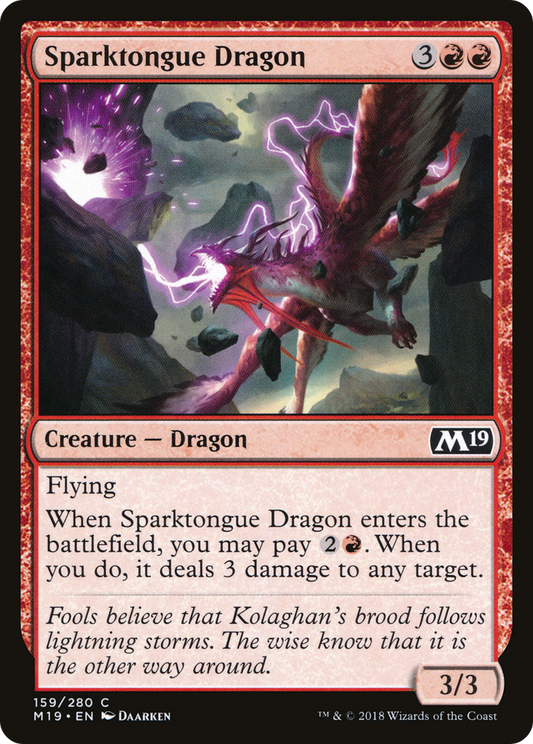 Sparktongue Dragon (M19-159) - Core Set 2019 Foil