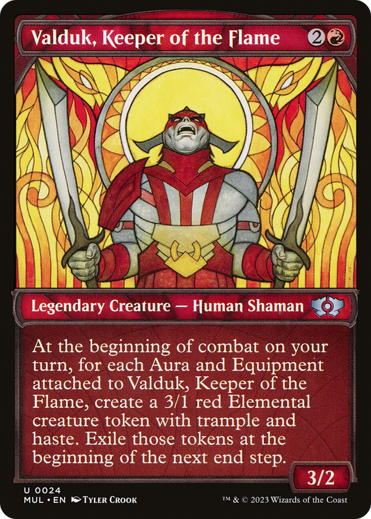 Valduk, Keeper of the Flame (MUL-024) - Multiverse Legends: (Showcase) Foil