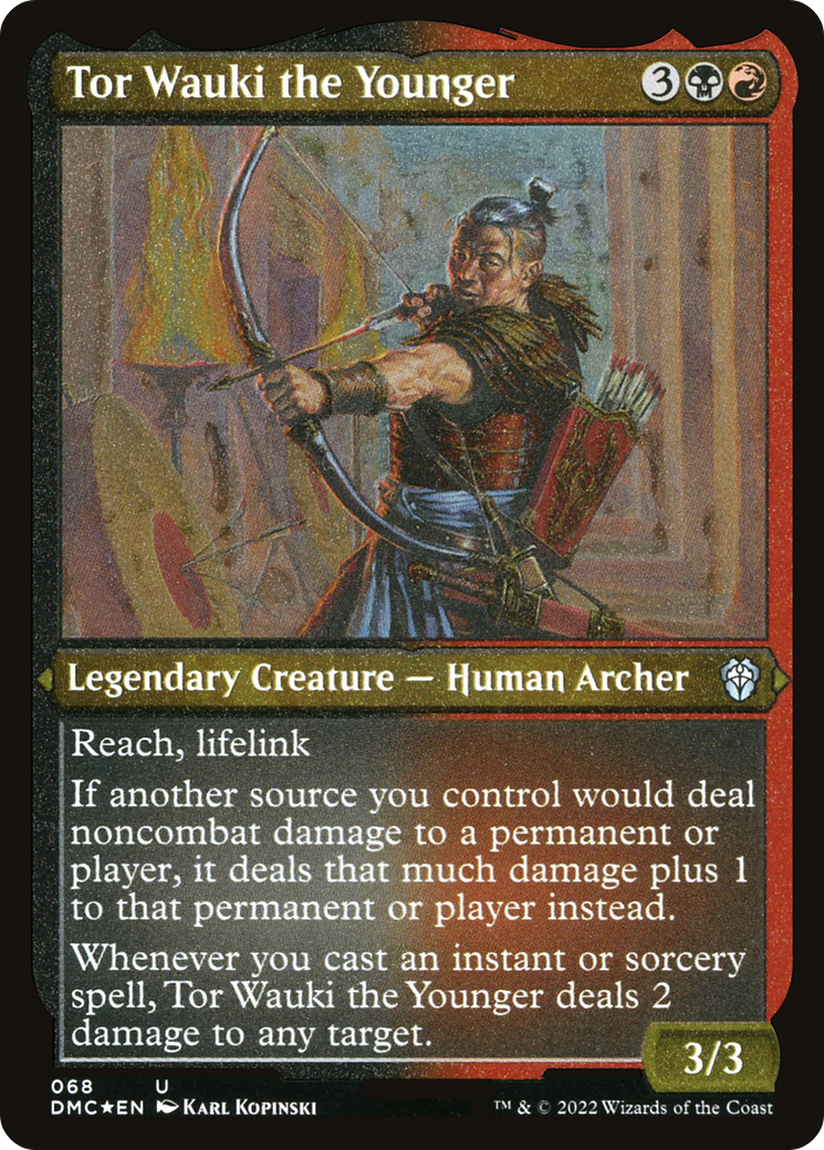 Tor Wauki the Younger (DMC-068) - Dominaria United Commander Etched Foil