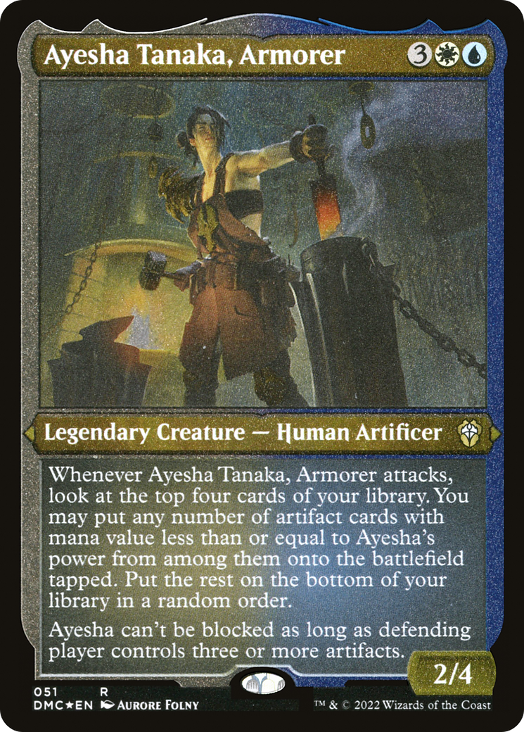 Ayesha Tanaka, Armorer (DMC-051) - Dominaria United Commander Etched Foil