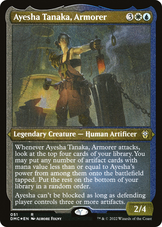 Ayesha Tanaka, Armorer (DMC-051) - Dominaria United Commander Etched Foil