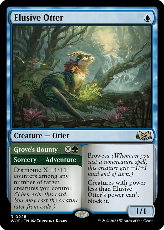 Elusive Otter // Grove's Bounty (WOE-225) - Wilds of Eldraine