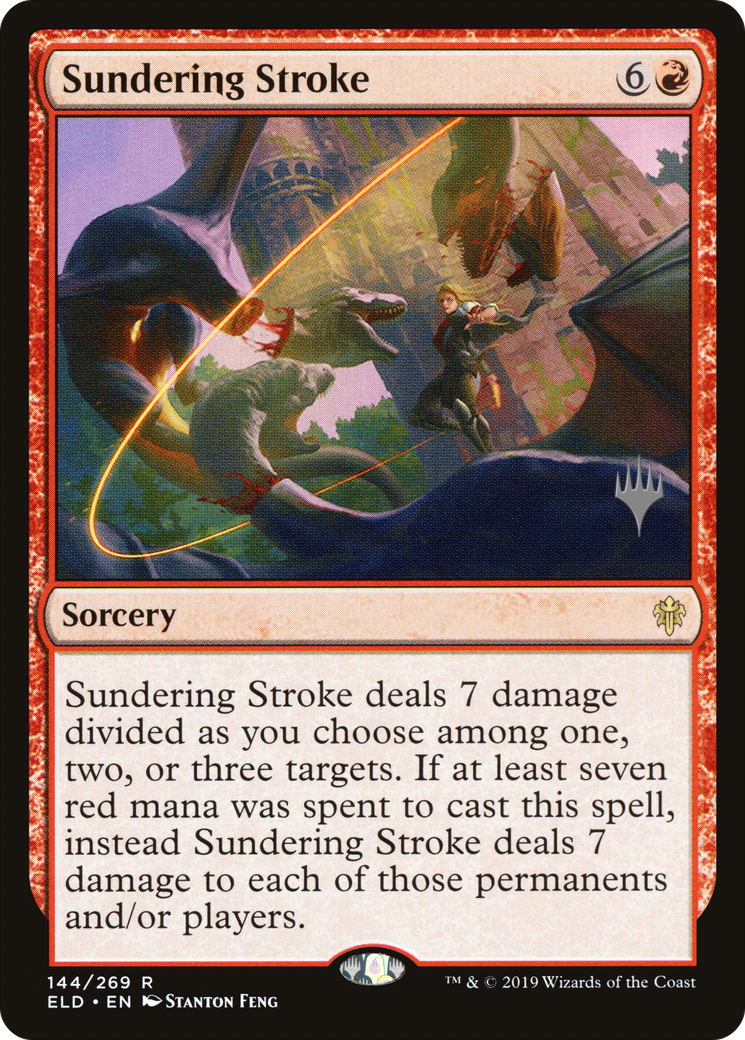 Sundering Stroke (PPELD-144P) - Throne of Eldraine Promos (Promo Pack) Foil