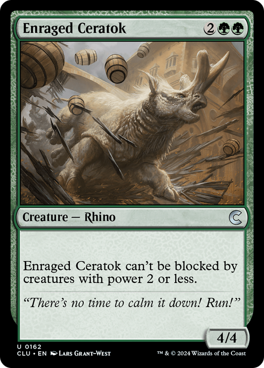 Enraged Ceratok (CLU-162) - Ravnica: Clue Edition