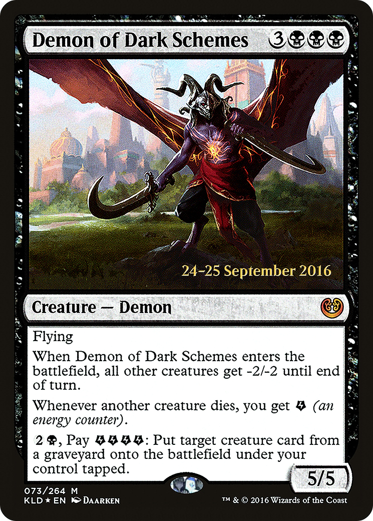 Demon of Dark Schemes (PRE-73S) - Kaladesh Promos (Prerelease) Foil