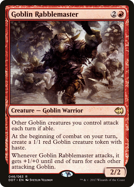 Goblin Rabblemaster (DDT-046) - Duel Decks: Merfolk vs. Goblins