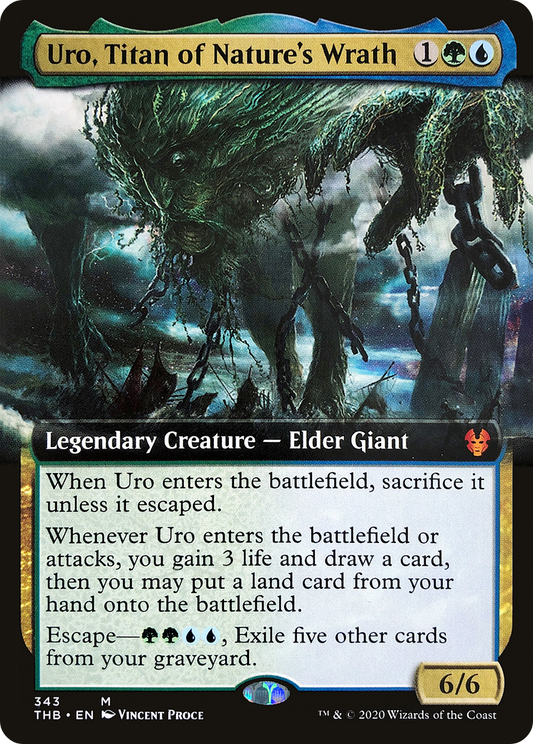 Uro, Titan of Nature's Wrath (THB-343) - Theros Beyond Death: (Extended Art)