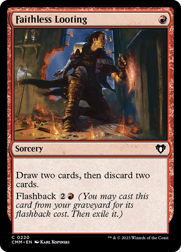 Faithless Looting (CMM-220) - Commander Masters Foil