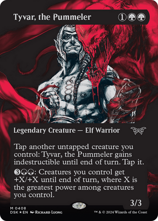 Tyvar, the Pummeler (DSK-408) - Duskmourn: House of Horror: (Showcase) (Borderless) Foil