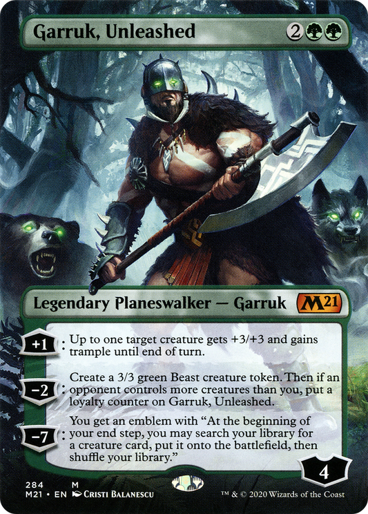 Garruk, Unleashed (M21-284) - Core Set 2021 (Borderless)