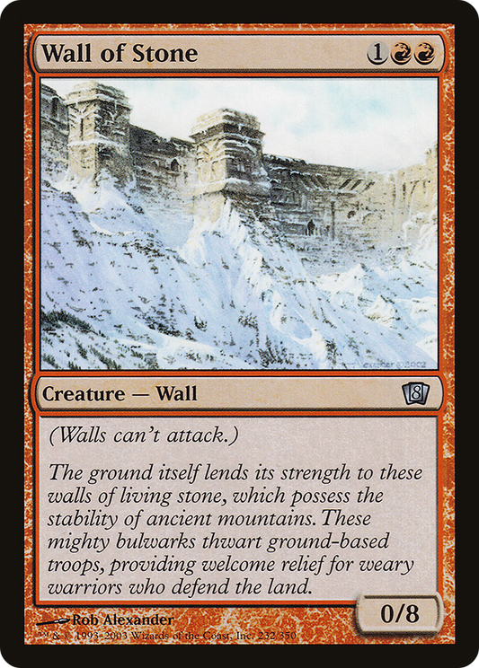 Wall of Stone (8ED-232★) - Eighth Edition Foil