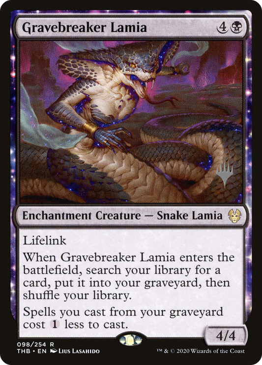 Gravebreaker Lamia (PTHB-98P) - Theros Beyond Death Promos: (nyxtouched)