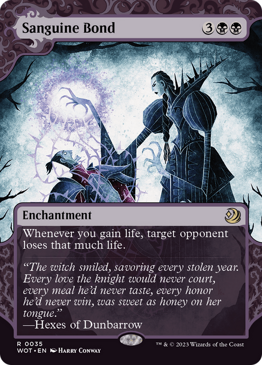 Sanguine Bond (WOT-035) - Wilds of Eldraine: Enchanting Tales: (Showcase) (Borderless) Foil