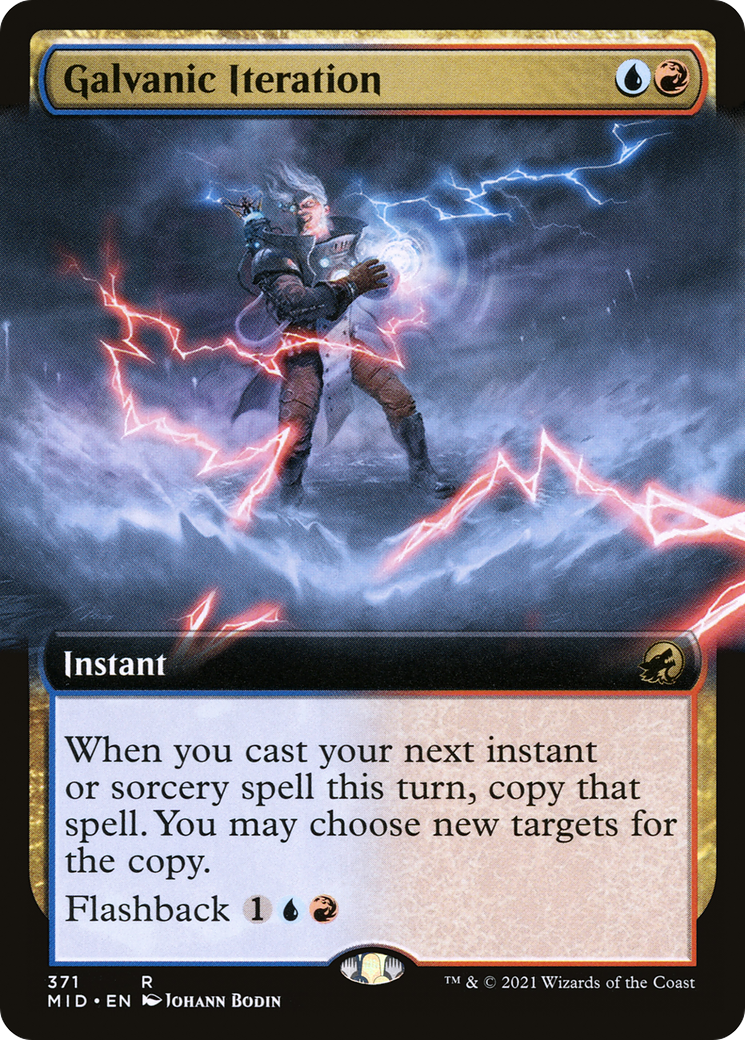 Galvanic Iteration (MID-371) - Innistrad: Midnight Hunt: (Extended Art) Foil