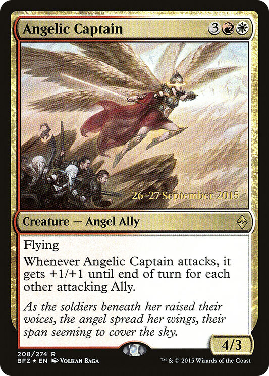 Angelic Captain (PRE-208S) - Battle for Zendikar Promos (Prerelease) Foil