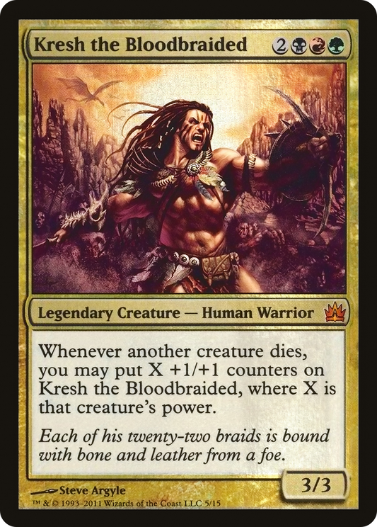 Kresh the Bloodbraided (V11-005) - From the Vault: Legends Foil