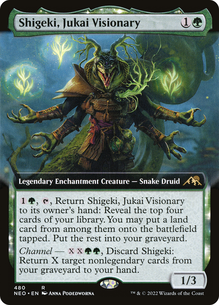 Shigeki, Jukai Visionary (Extended Art) (NEO-480) - Kamigawa: Neon Dynasty: (Extended Art)