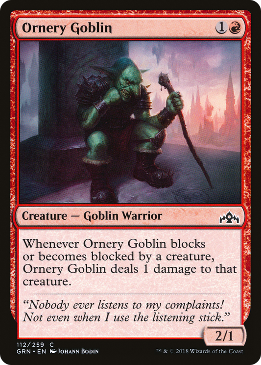 Ornery Goblin (GRN-112) - Guilds of Ravnica