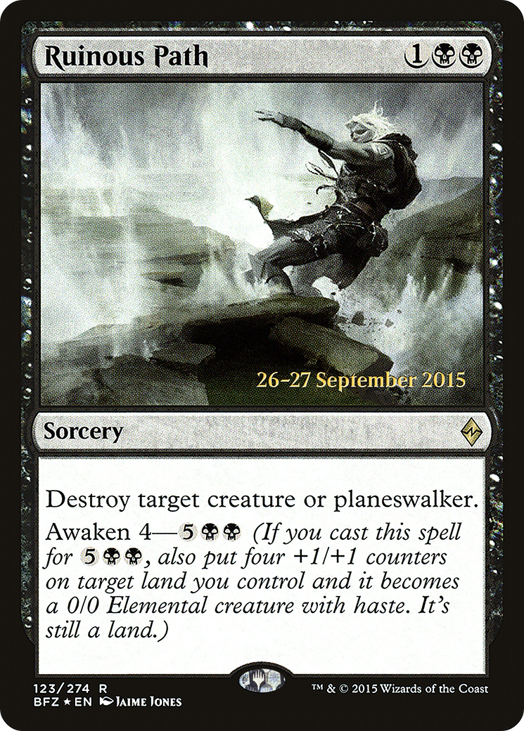 Ruinous Path (PRE-123S) - Battle for Zendikar Promos (Prerelease) Foil