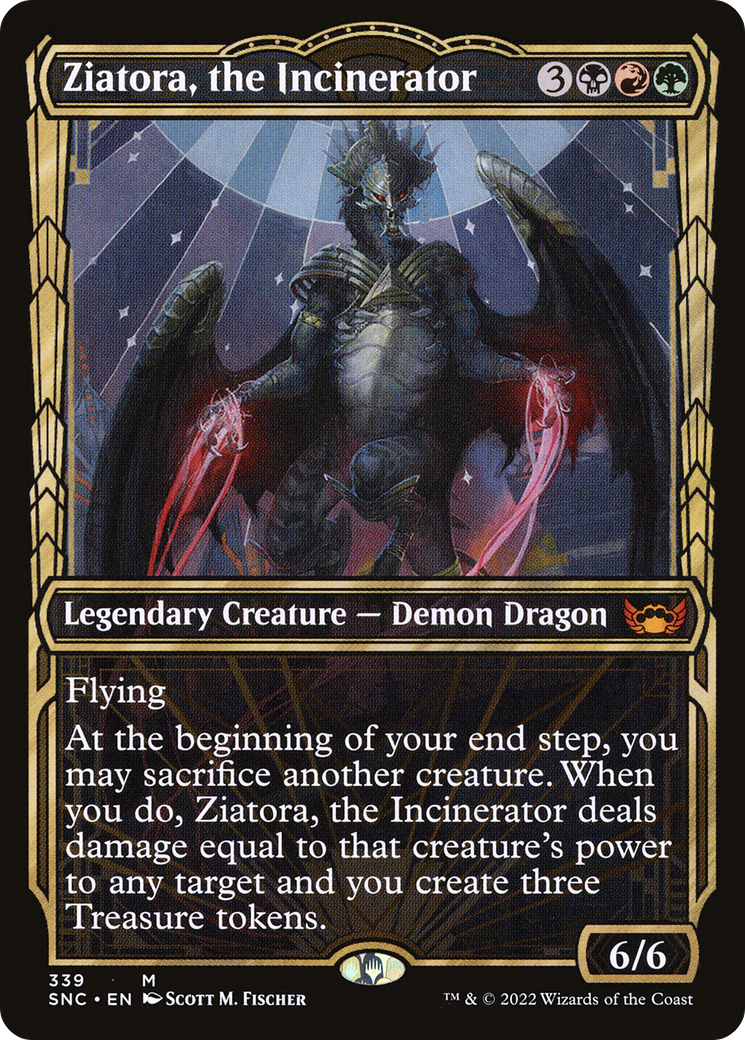 Ziatora, the Incinerator (SNC-339) - Streets of New Capenna: (Showcase) Foil