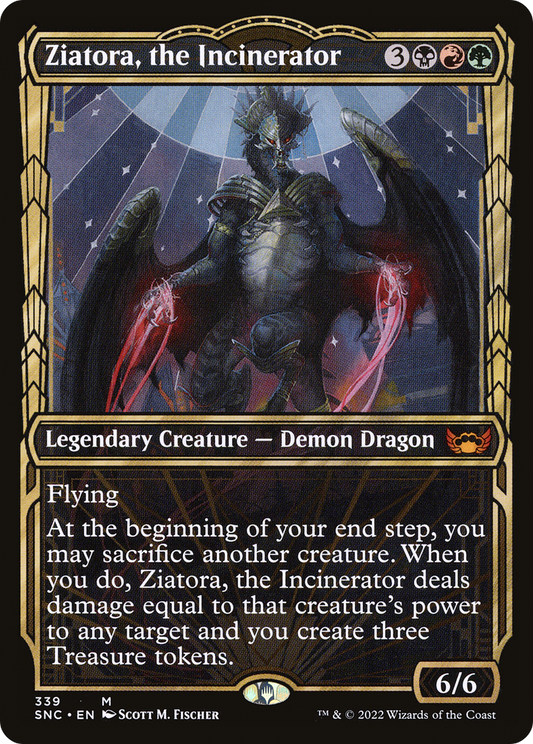 Ziatora, the Incinerator (SNC-339) - Streets of New Capenna: (Showcase) Foil