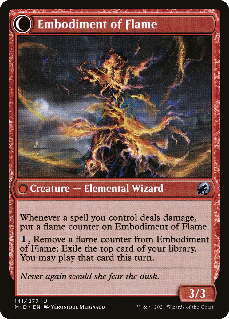 Flame Channeler // Embodiment of Flame (MID-141) - Innistrad: Midnight Hunt: (Double Faced Transform)