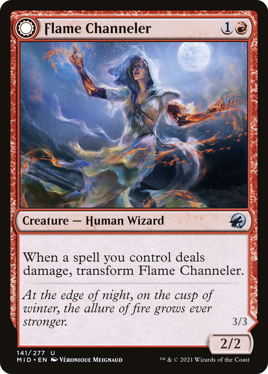 Flame Channeler // Embodiment of Flame (MID-141) - Innistrad: Midnight Hunt: (Double Faced Transform) Foil