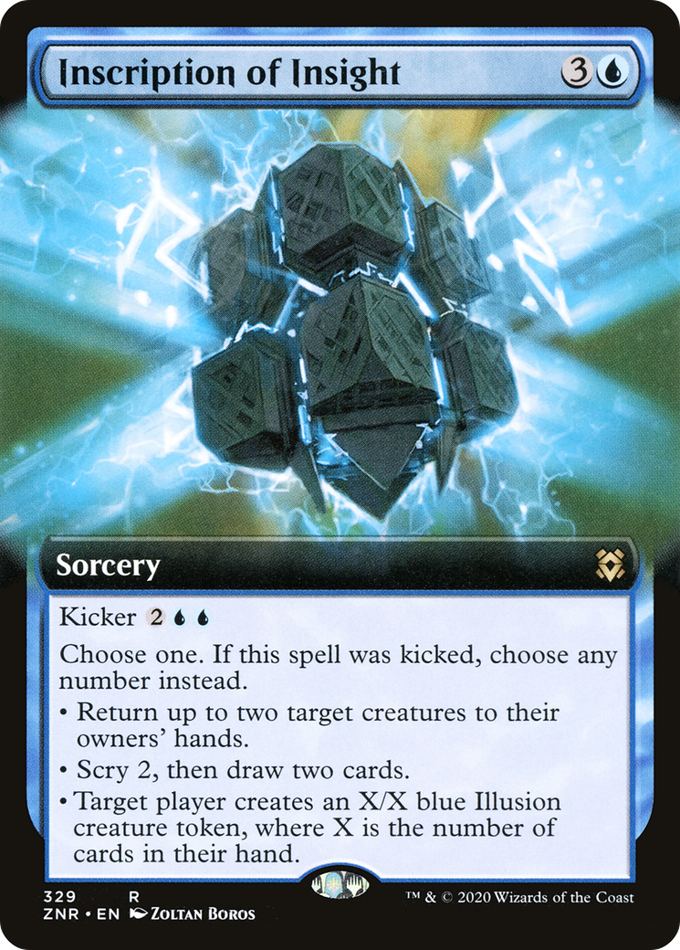 Inscription of Insight (ZNR-329) - Zendikar Rising: (Extended Art) Foil