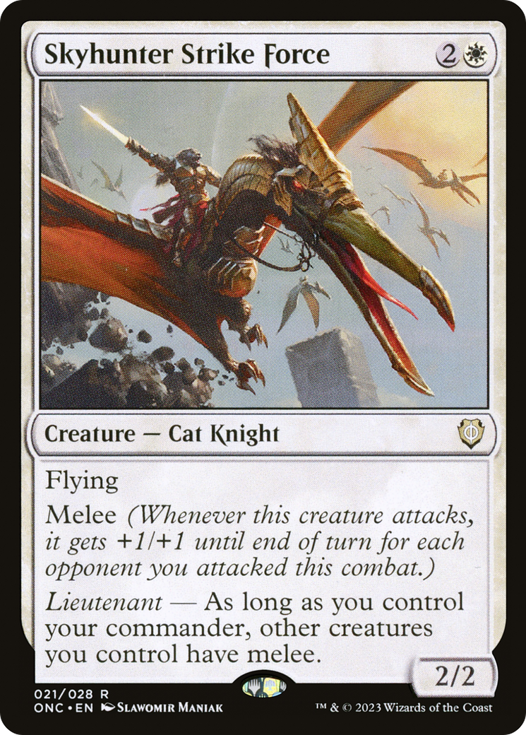 Skyhunter Strike Force (ONC-021) - Phyrexia: All Will Be One Commander Foil