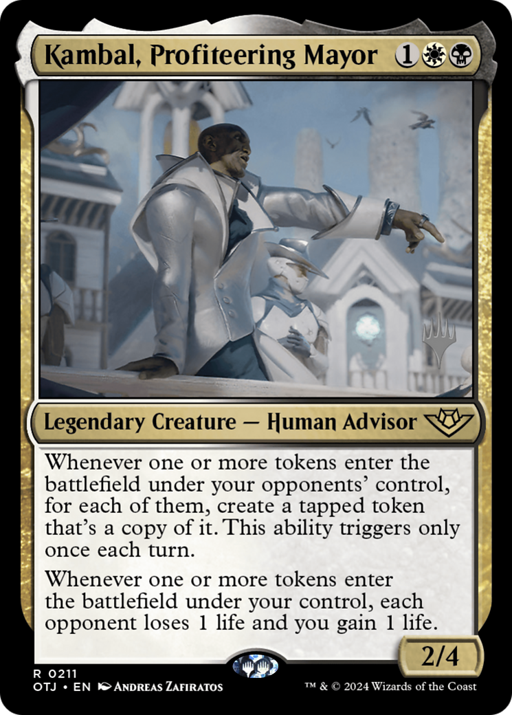 Kambal, Profiteering Mayor (POTJ-211P) - Outlaws of Thunder Junction Promos