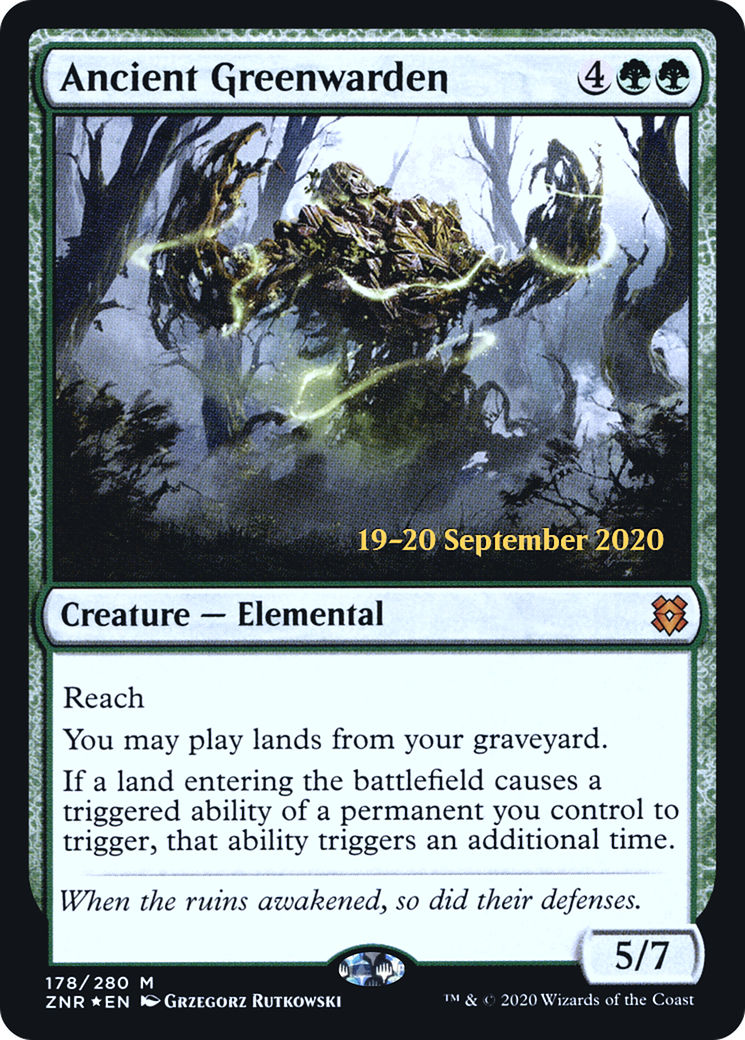 Ancient Greenwarden (PRE-178S) - Zendikar Rising Promos (Prerelease) Foil
