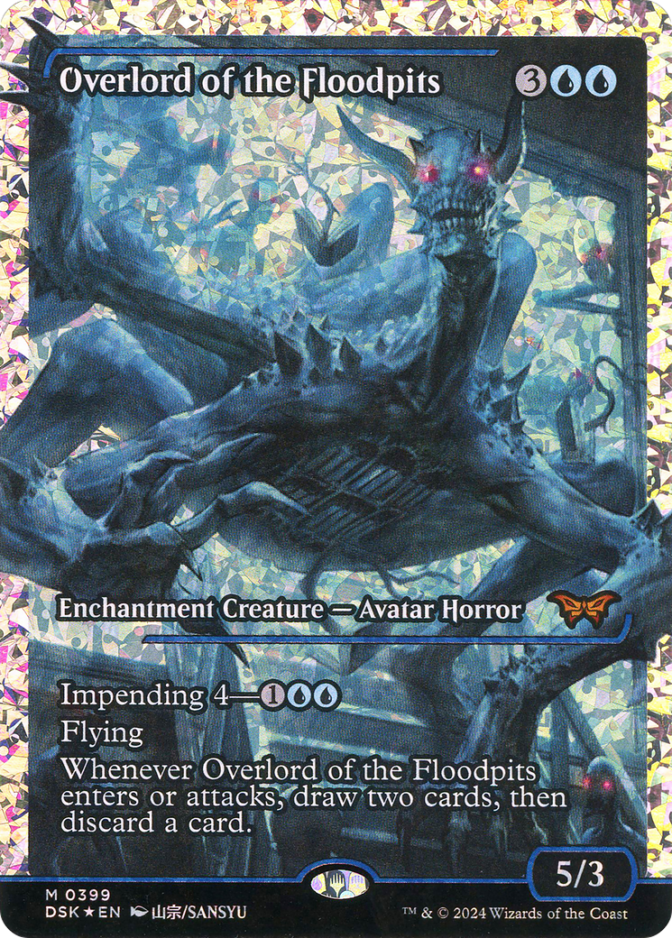 Overlord of the Floodpits (DSK-399) - Duskmourn: House of Horror: (Showcase) Foil