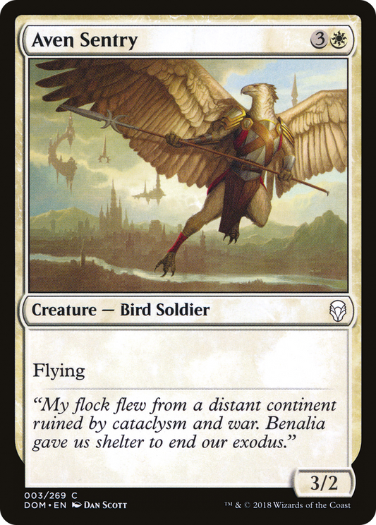 Aven Sentry (DOM-003) - Dominaria Foil