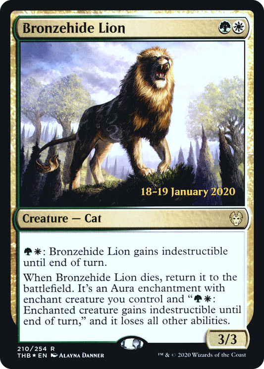 Bronzehide Lion (PTHB-210S) - Theros Beyond Death Promos Foil