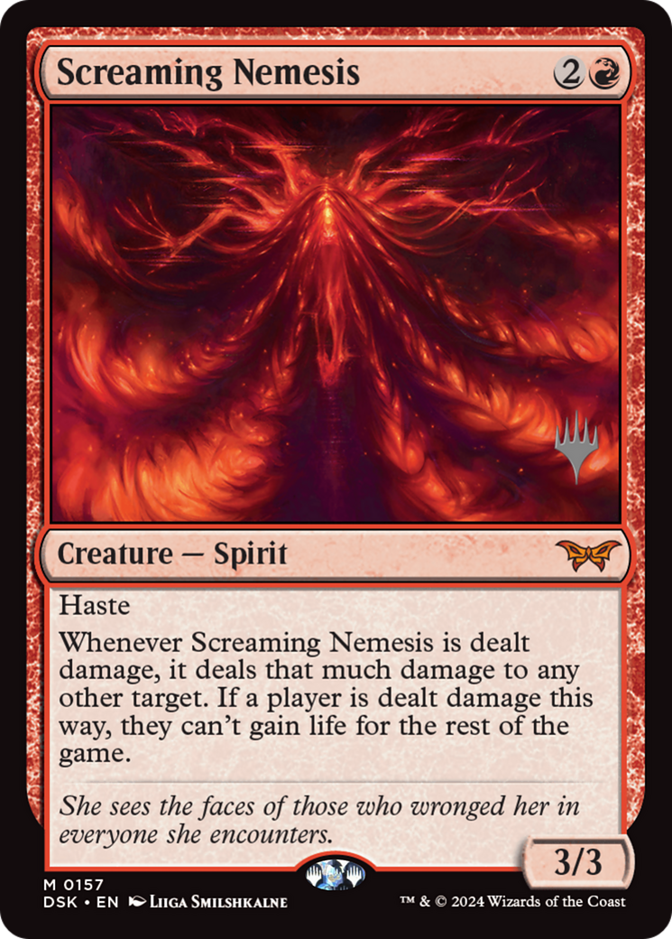 Screaming Nemesis (PPDSK-157) - Duskmourn: House of Horror Promos (Promo Pack) Foil