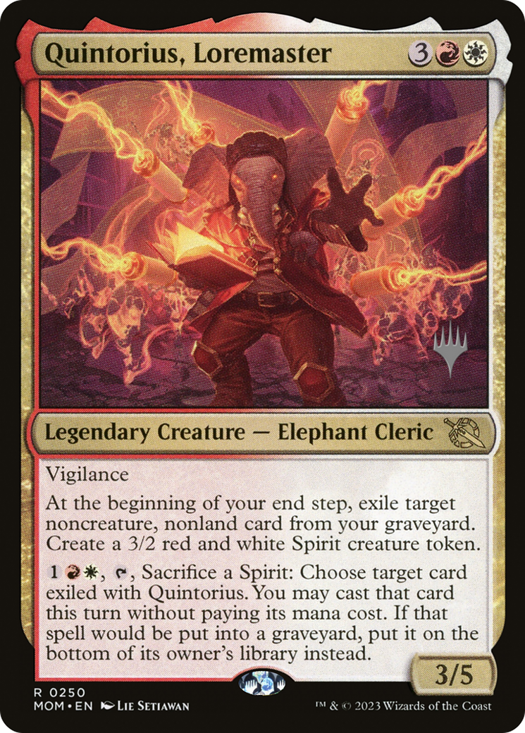 Quintorius, Loremaster (PPMOM-250) - March of the Machine Promos Foil (Promo Pack)