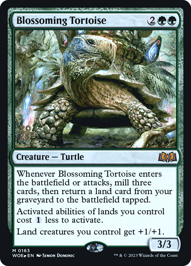 Blossoming Tortoise (PRE-163) - Wilds of Eldraine Promos (Prerelease) Foil