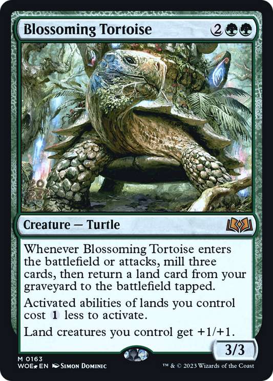 Blossoming Tortoise (PRE-163) - Wilds of Eldraine Promos (Prerelease) Foil