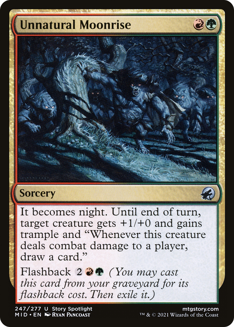 Unnatural Moonrise (MID-247) - Innistrad: Midnight Hunt Foil