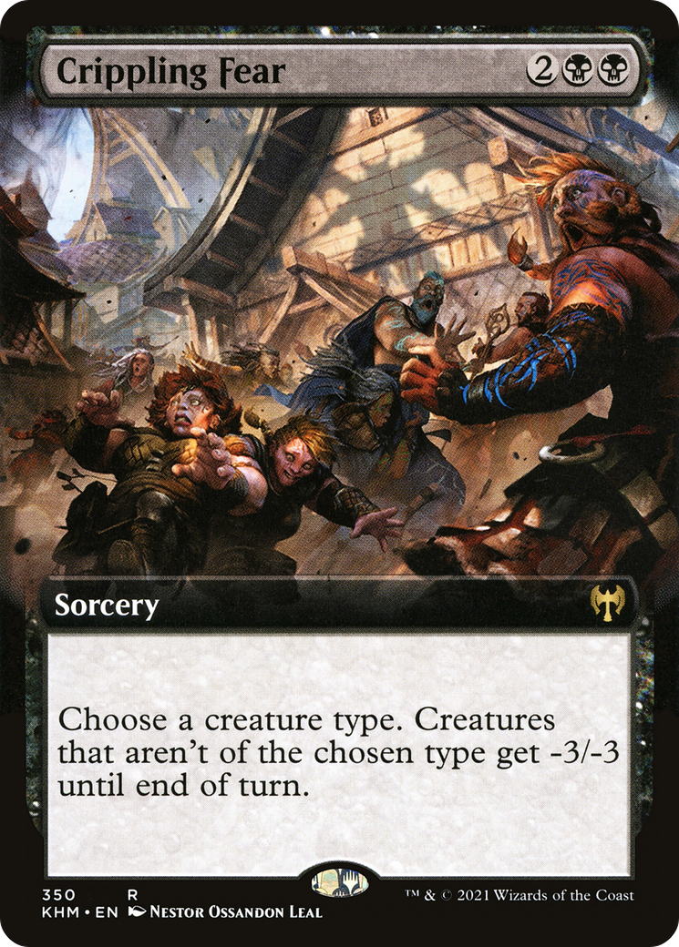 Crippling Fear  (KHM-350) - Kaldheim: (Extended Art) Foil
