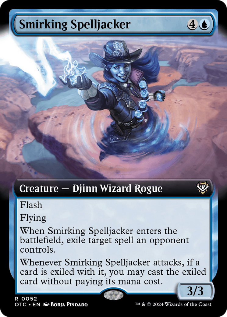 Smirking Spelljacker (OTC-052) - Outlaws of Thunder Junction Commander: (Extended Art) Foil