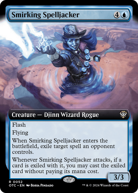 Smirking Spelljacker (OTC-052) - Outlaws of Thunder Junction Commander: (Extended Art) Foil