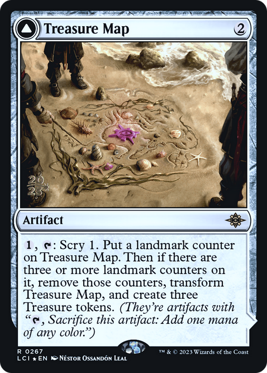 Treasure Map // Treasure Cove (PLCI-267S) - The Lost Caverns of Ixalan Promos Foil