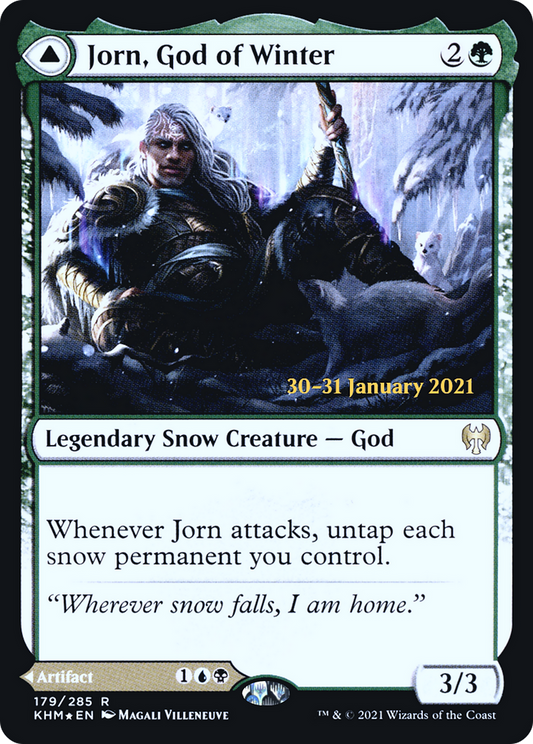 Jorn, God of Winter // Kaldring, the Rimestaff (PKHM-179S) - Kaldheim Promos: (snow) Foil