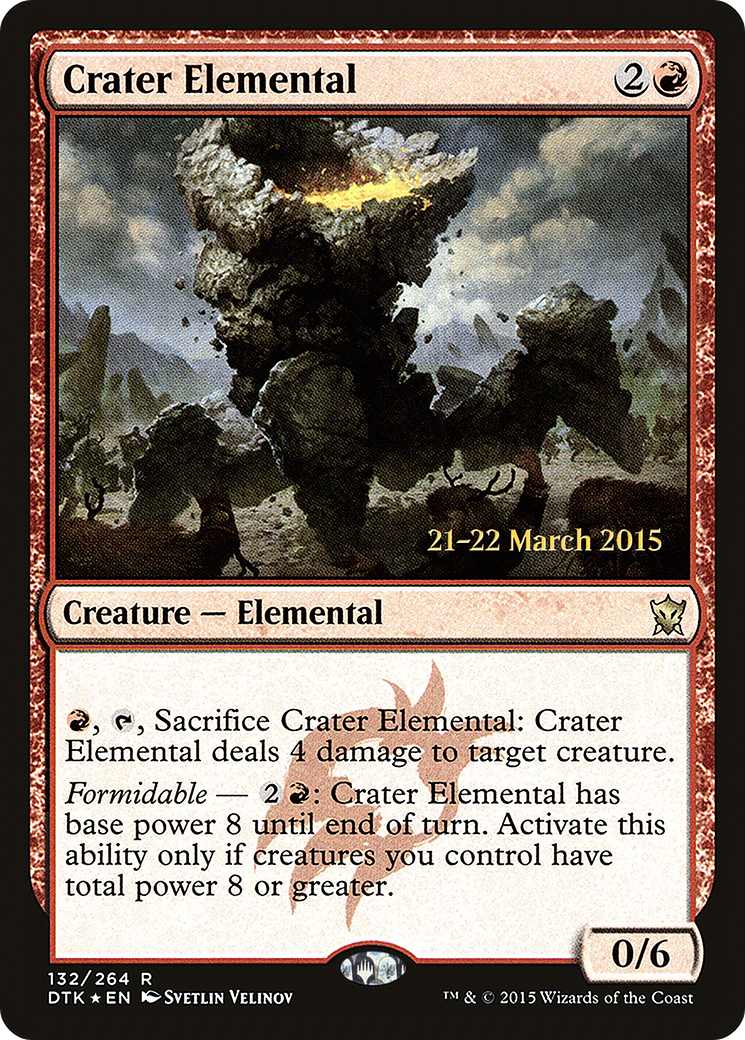 Crater Elemental (PRE-132S) - Dragons of Tarkir Promos (Prerelease) Foil