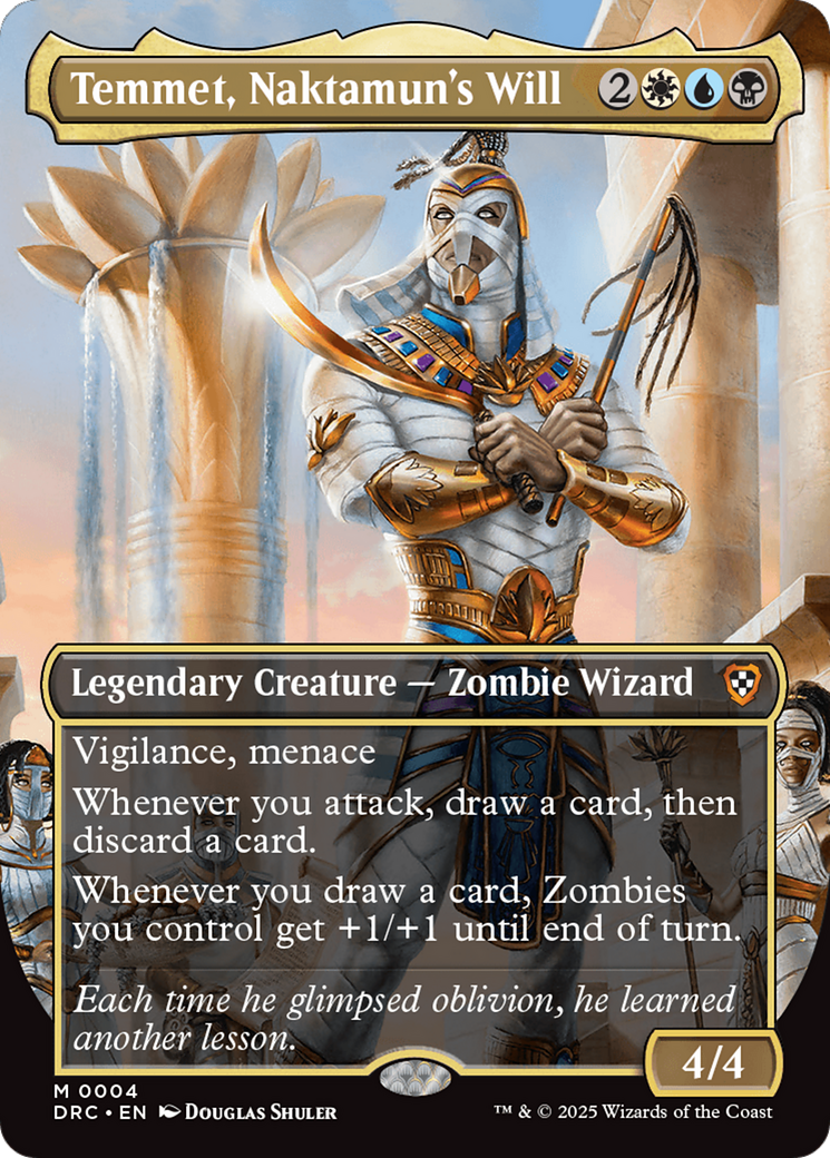 Temmet, Naktamun's Will (Borderless) (DRC-004) - Commander: Aetherdrift (Borderless)