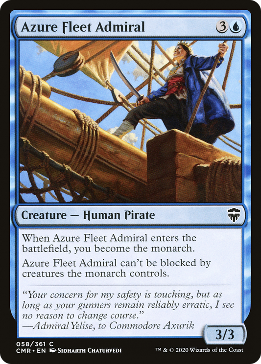 Azure Fleet Admiral (CMR-058) - Commander Legends Foil