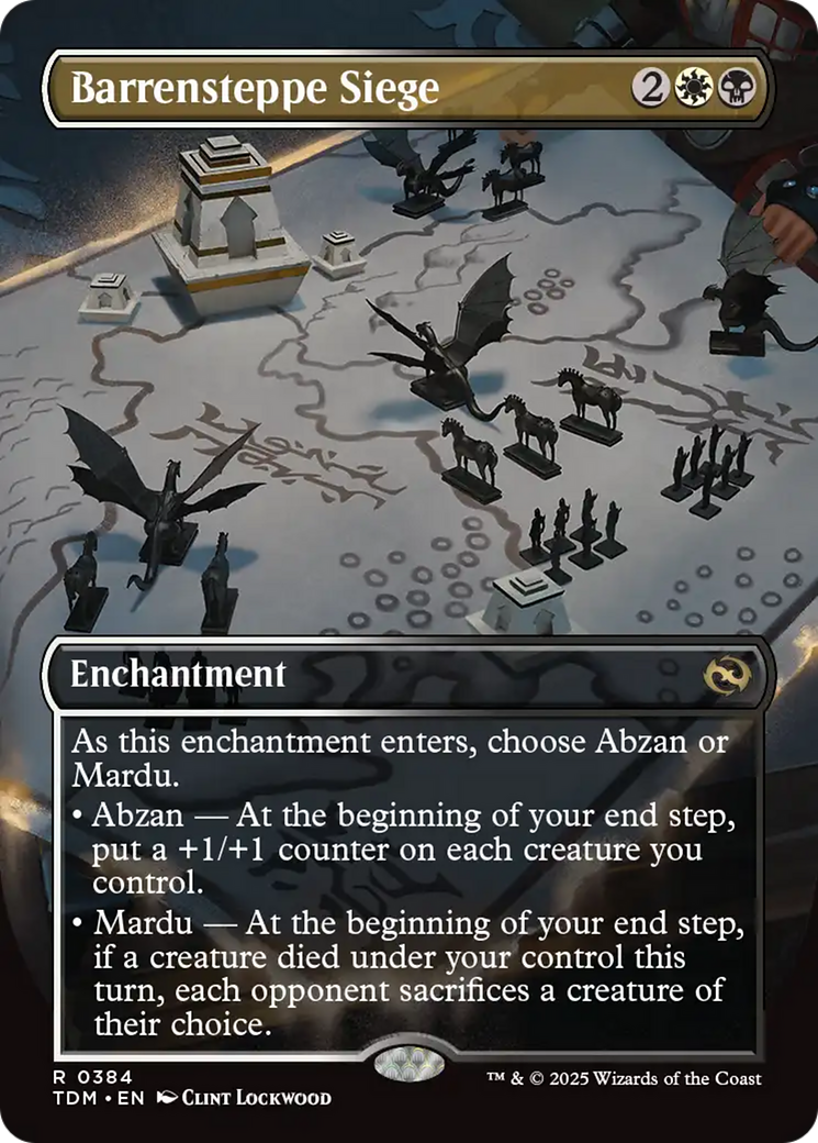 Barrensteppe Siege  (Borderless)(TDM-384) - Tarkir: Dragonstorm: (enchantment) Foil