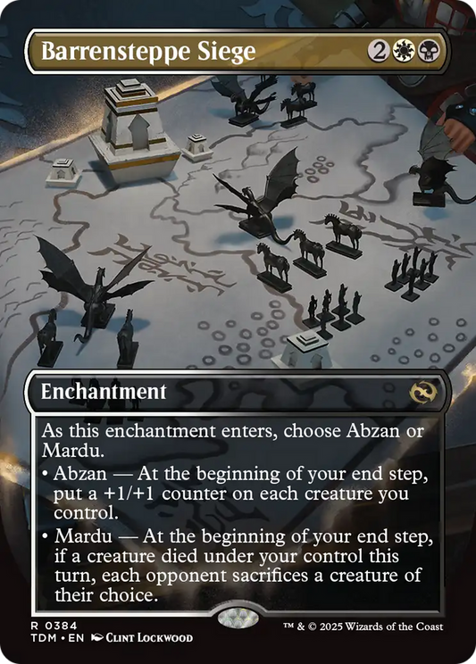 Barrensteppe Siege  (Borderless)(TDM-384) - Tarkir: Dragonstorm: (enchantment)